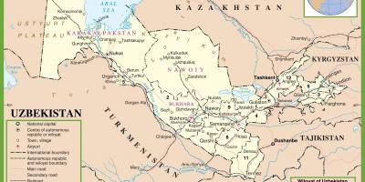 Karte von Usbekistan politische 